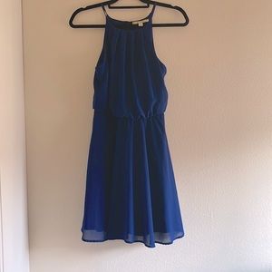 Francesca’s strap semi formal navy blue dress size small